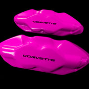Brake Caliper Covers for Chevrolet Corvette in Fuchsia Color – Set of 4 + Warranty