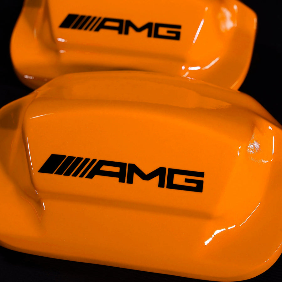 Brake Caliper Covers for Mercedes-Benz E350 2003-2016 – AMG Style in Orange Color – Set of 4 + Warranty