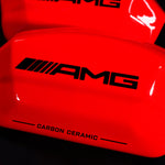 Brake Caliper Covers for Mercedes-Benz C63 2015-2018 – AMG Ceramic Style in Red Color – Set of 4 + Warranty