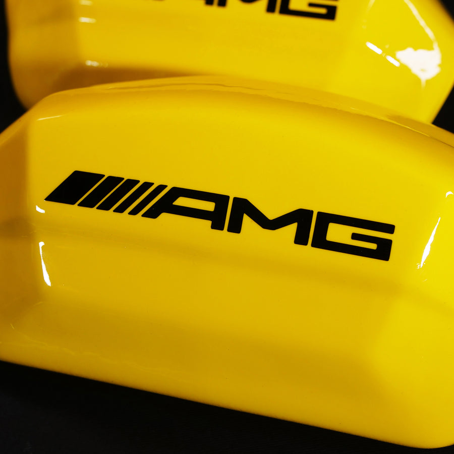 Brake Caliper Covers for Mercedes-Benz C63 2015-2018 – AMG Style in Yellow Color – Set of 4 + Warranty