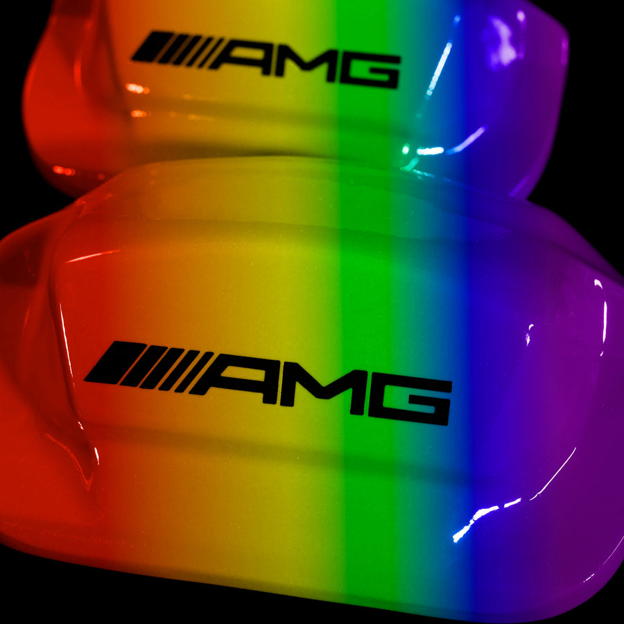 Brake Caliper Covers for Mercedes-Benz E550 2003-2016 – AMG Style in Custom Color – Set of 4 + Warranty