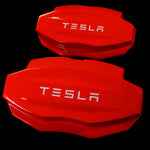 Brake Caliper Covers for Tesla Model X 2017-2020 in Red Color – Set of 4 + Warranty