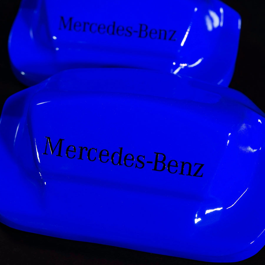 Custom Brake Caliper Covers for Mercedes-Benz in Blue Color – Set of 4 + Warranty