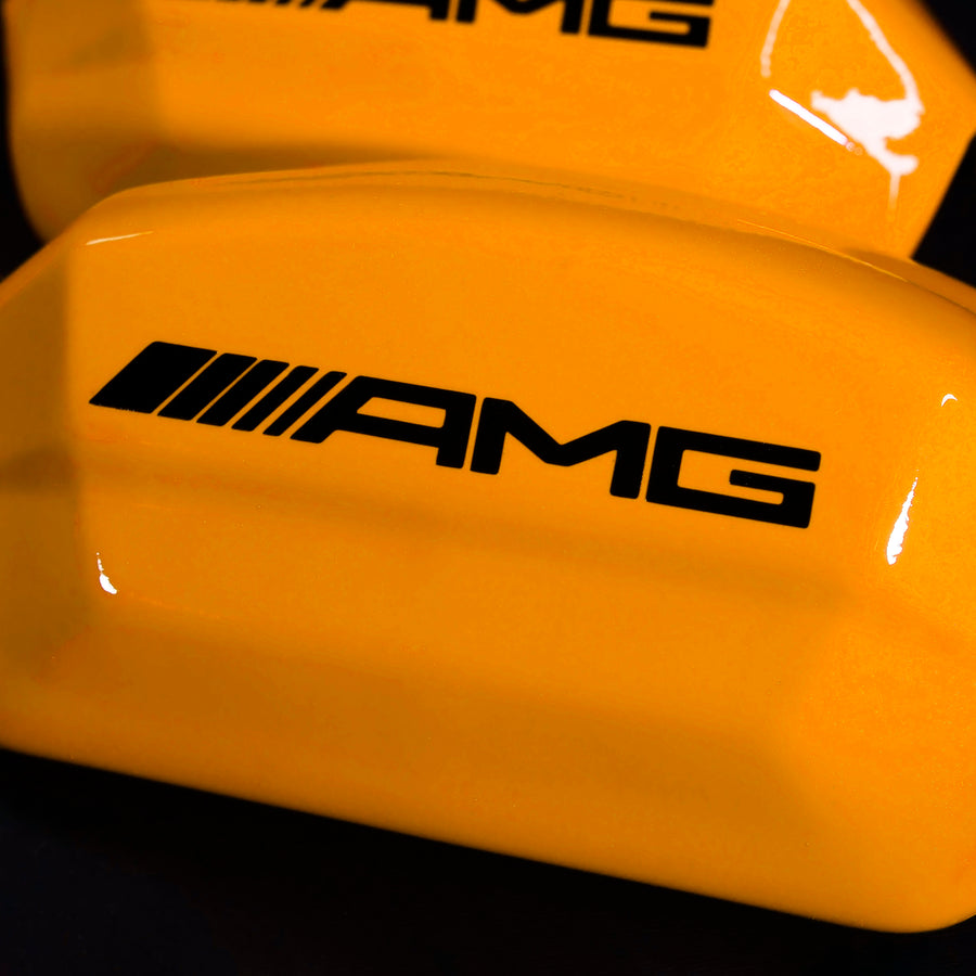 Brake Caliper Covers for Mercedes-Benz C63 2015-2018 – AMG Style in Orange Color – Set of 4 + Warranty