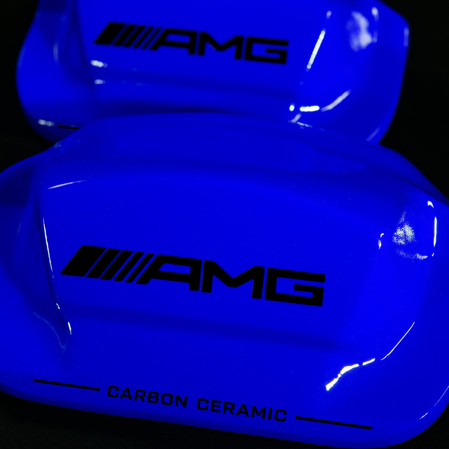 Brake Caliper Covers for Mercedes-Benz E400 2003-2016 – AMG Ceramic Style in Blue Color – Set of 4 + Warranty