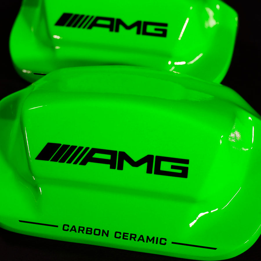 Brake Caliper Covers for Mercedes-Benz E400 2003-2016 – AMG Ceramic Style in Green Color – Set of 4 + Warranty