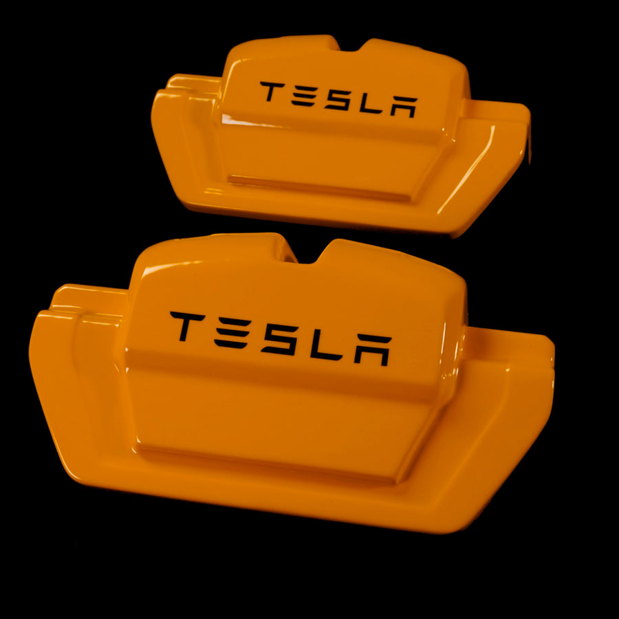 Brake Caliper Covers for Tesla Model 3 2017-2023 in Orange Color – Set of 4 + Warranty