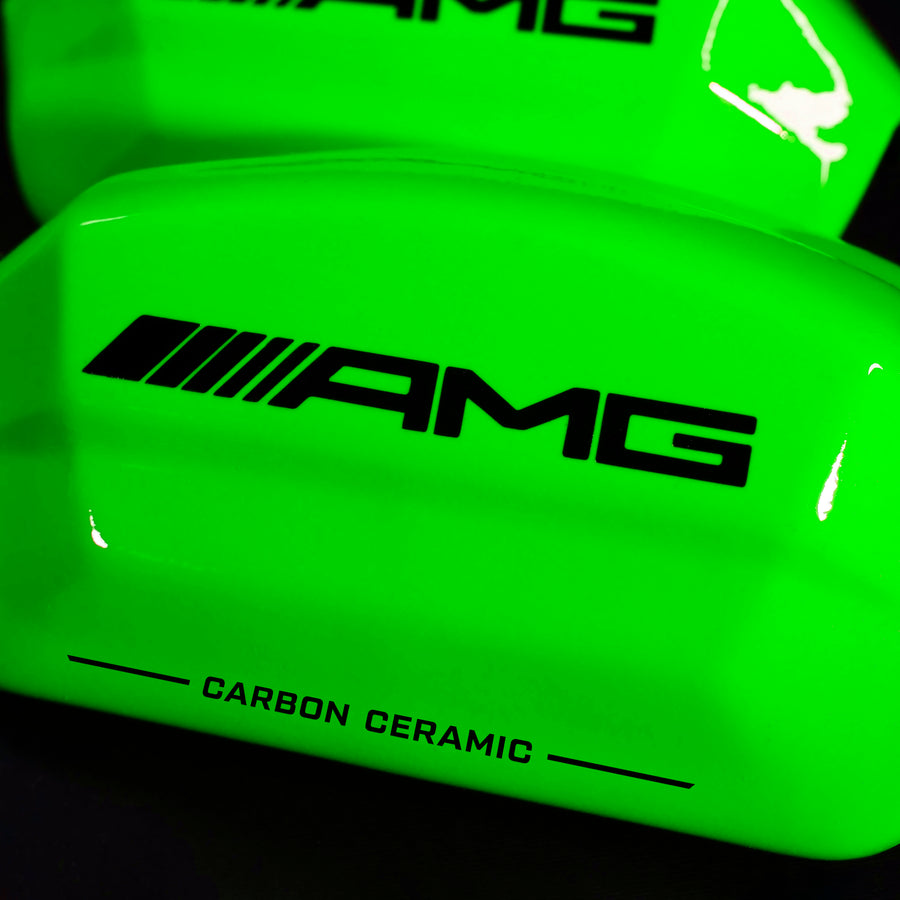 Brake Caliper Covers for Mercedes-Benz C63 2015-2018 – AMG Ceramic Style in Green Color – Set of 4 + Warranty