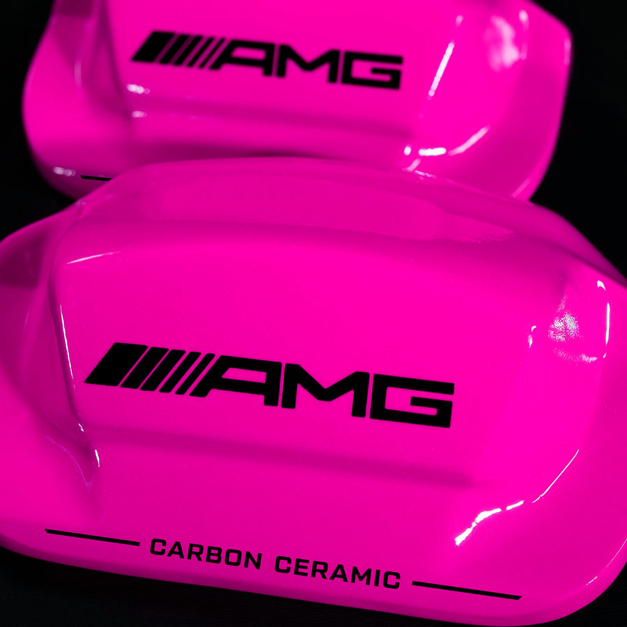 Brake Caliper Covers for Mercedes-Benz E400 2003-2016 – AMG Ceramic Style in Fuchsia Color – Set of 4 + Warranty