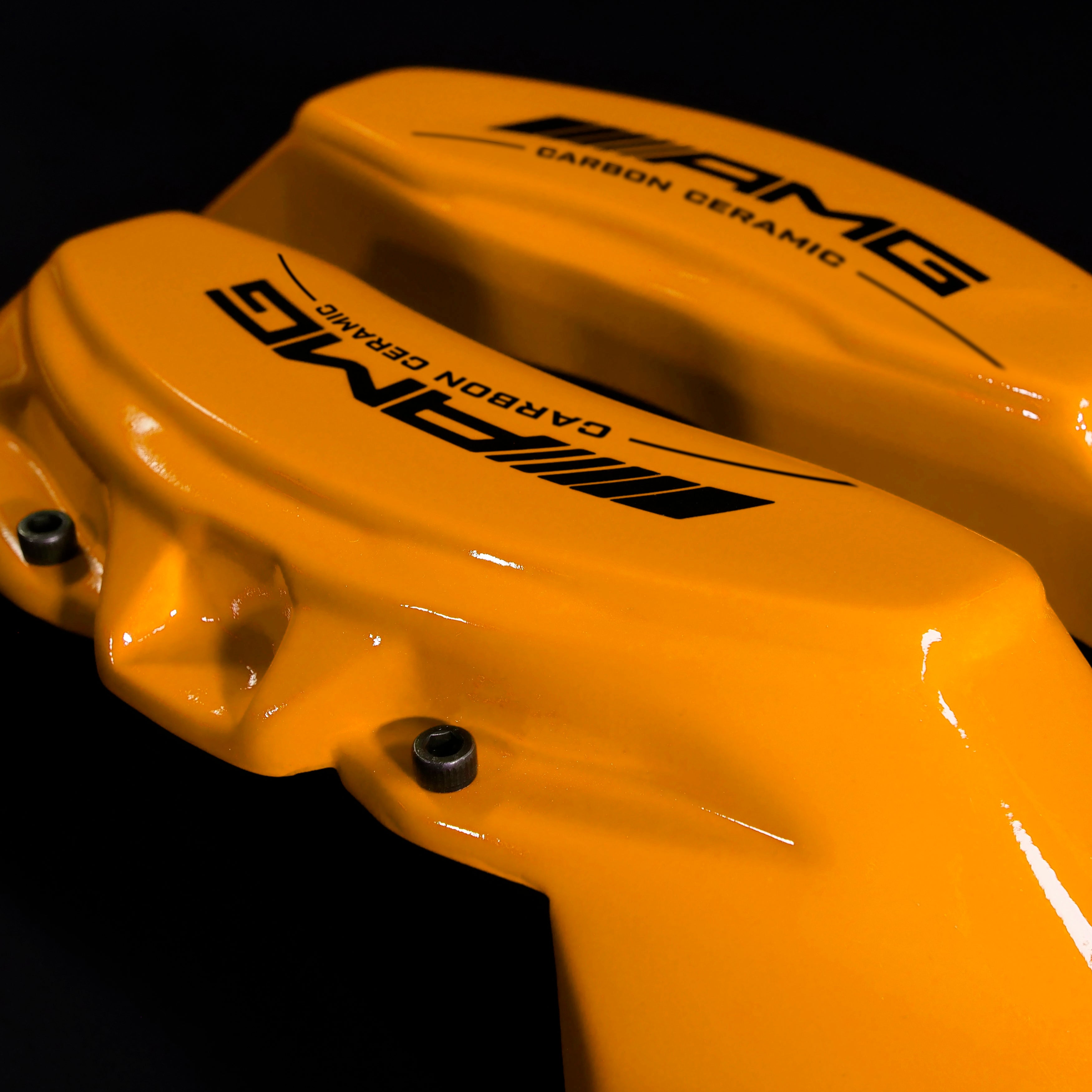 Brake Caliper Covers for Mercedes-Benz E550 2003-2016 – AMG Ceramic Style in Orange Color – Set of 4 + Warranty