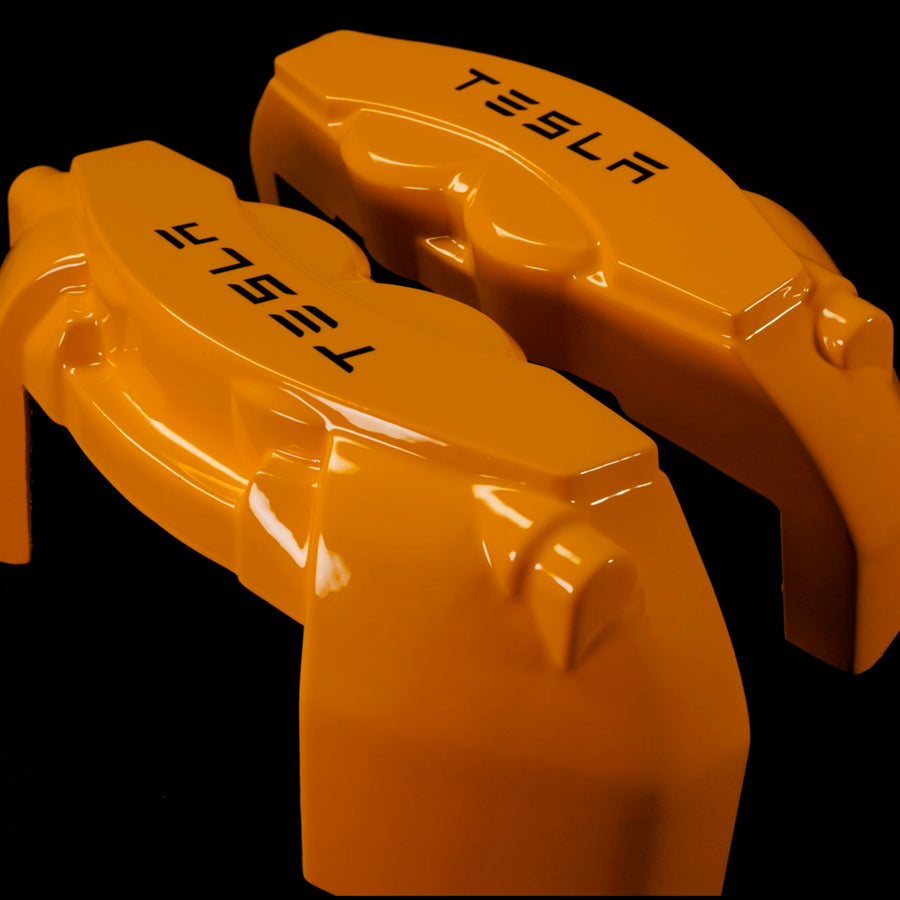 Brake Caliper Covers for Tesla Model 3 2017-2023 in Orange Color – Set of 4 + Warranty