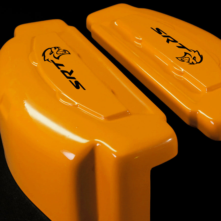 Brake Caliper Covers for Dodge Charger 2006-2020 – SRT Style in Orange Color – Set of 4 + Warranty