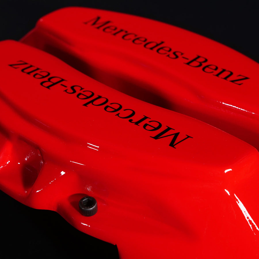 Brake Caliper Covers for Mercedes-Benz E550 2003-2016 in Red Color – Set of 4 + Warranty