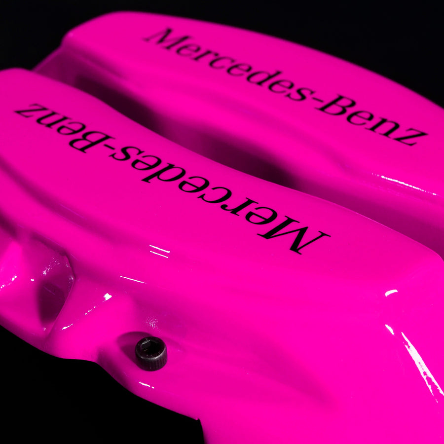 Custom Brake Caliper Covers for Mercedes-Benz in Fuchsia Color – Set of 4 + Warranty