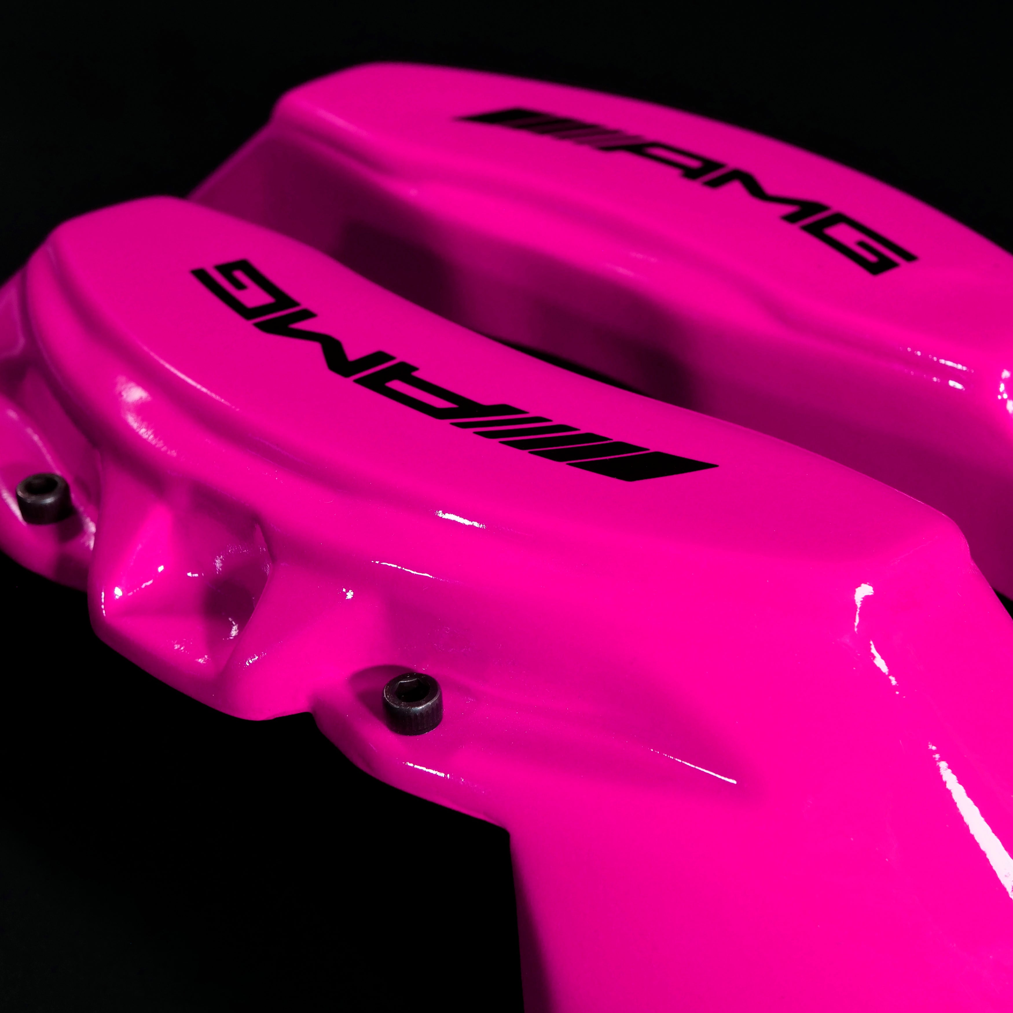 Brake Caliper Covers for Mercedes-Benz E400 2003-2016 – AMG Style in Fuchsia Color – Set of 4 + Warranty