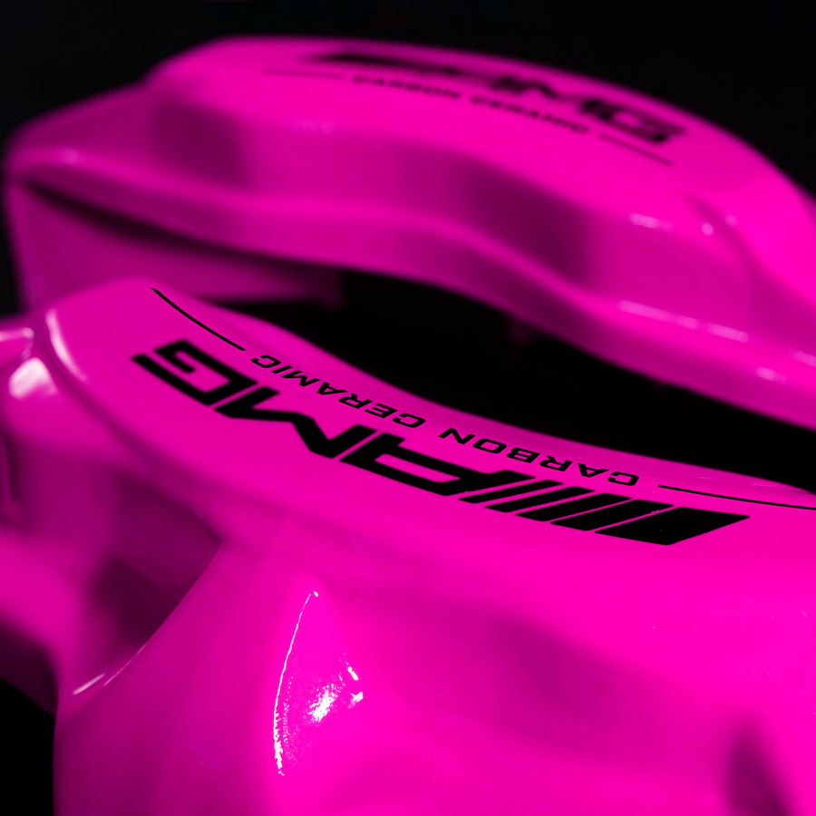 Brake Caliper Covers for Mercedes-Benz C63 2015-2018 – AMG Ceramic Style in Fuchsia Color – Set of 4 + Warranty