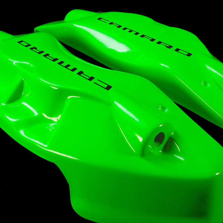Brake Caliper Covers for Chevrolet Camaro SS 2016-2022 in Green Color – Set of 4 + Warranty