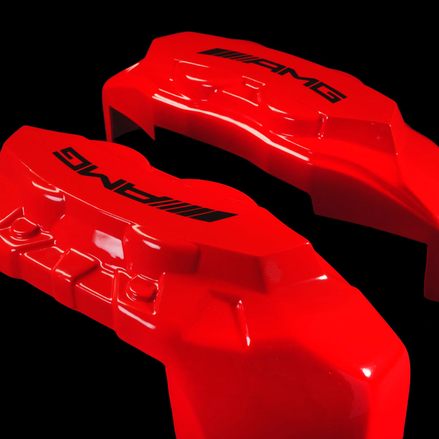 Brake Caliper Covers for Mercedes-Benz C63 2017-2019 – AMG Style in Red Color – Set of 4 + Warranty