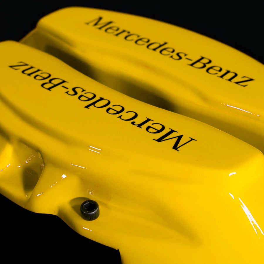 Brake Caliper Covers for Mercedes-Benz E350 2003-2016 in Yellow Color – Set of 4 + Warranty