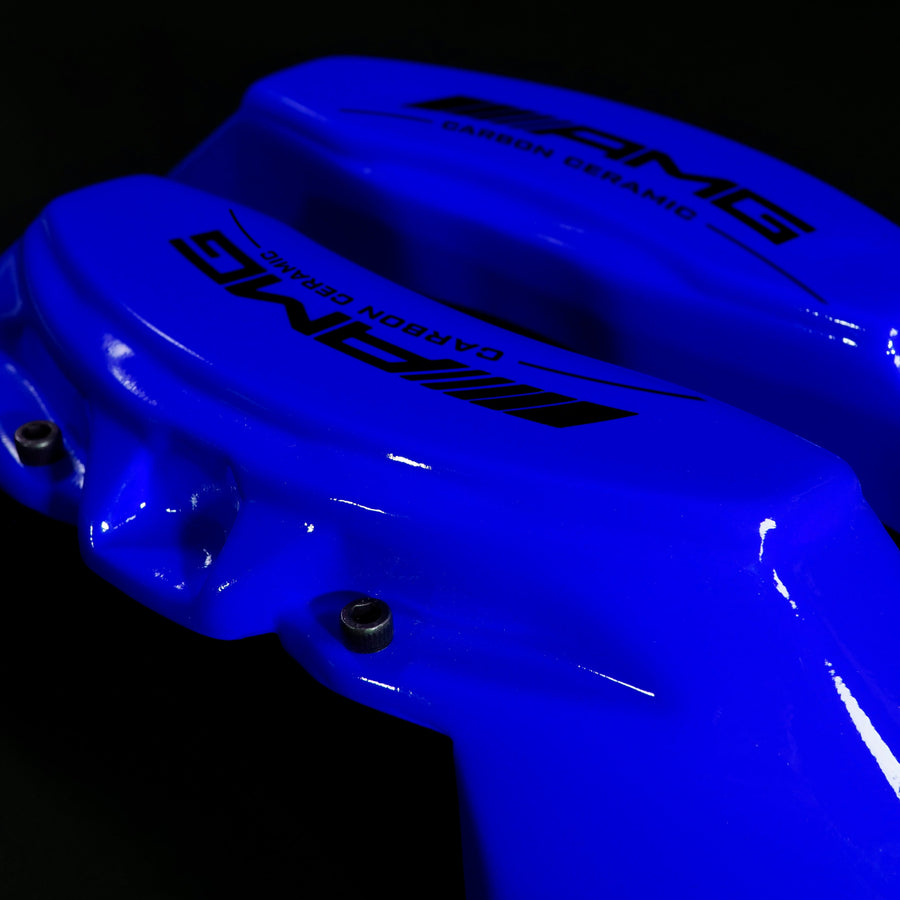 Brake Caliper Covers for Mercedes-Benz E350 2003-2016 – AMG Ceramic Style in Blue Color – Set of 4 + Warranty