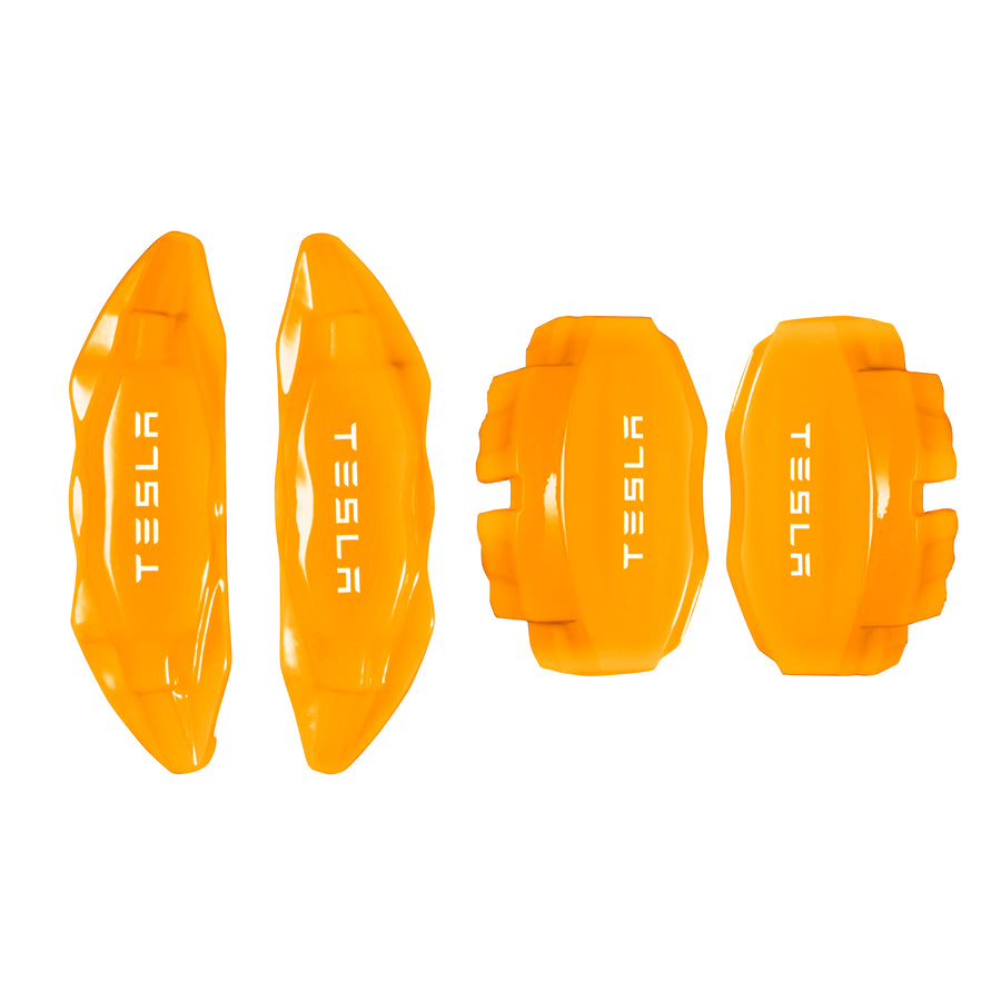Brake Caliper Covers for Tesla Model X 2017-2020 in Orange Color – Set of 4 + Warranty