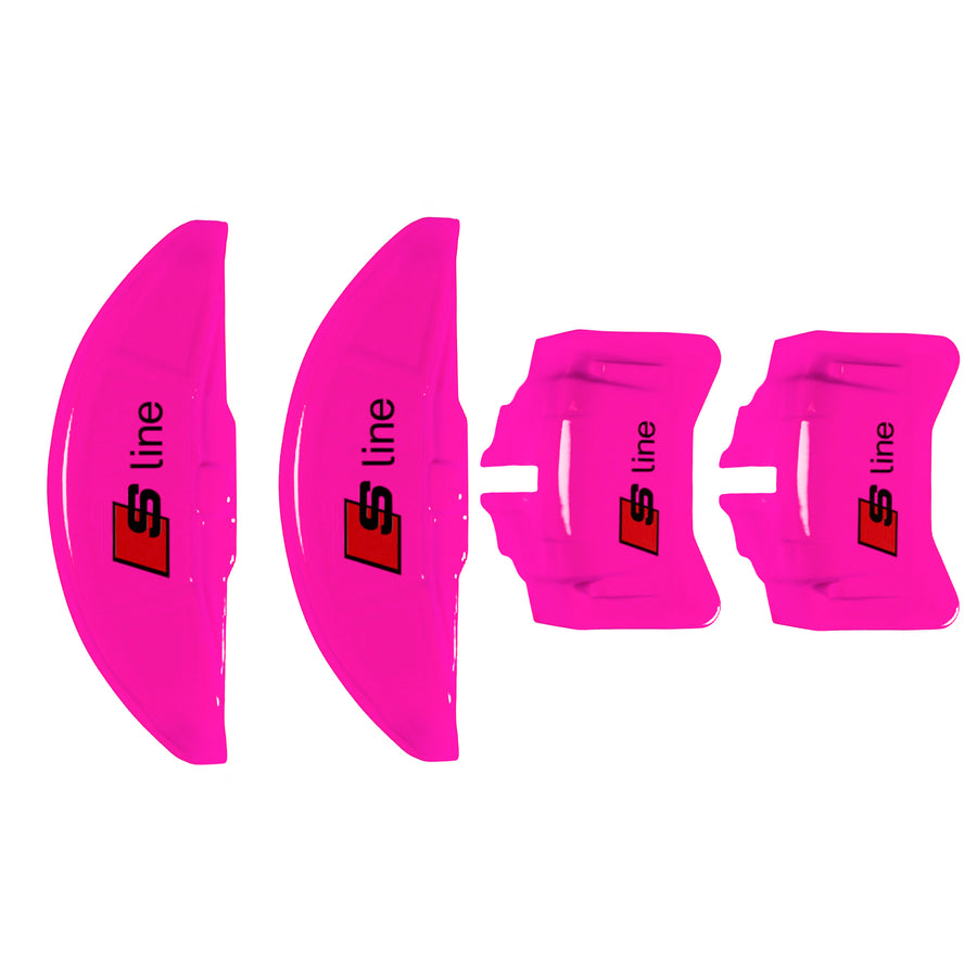 Brake Caliper Covers for Audi A6 2012-2015 – S line Style in Fuchsia Color – Set of 4 + Warranty