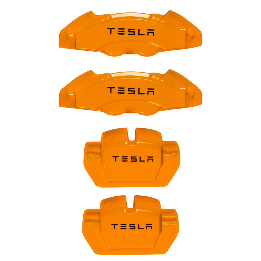 Brake Caliper Covers for Tesla Model 3 2017-2023 in Orange Color – Set of 4 + Warranty