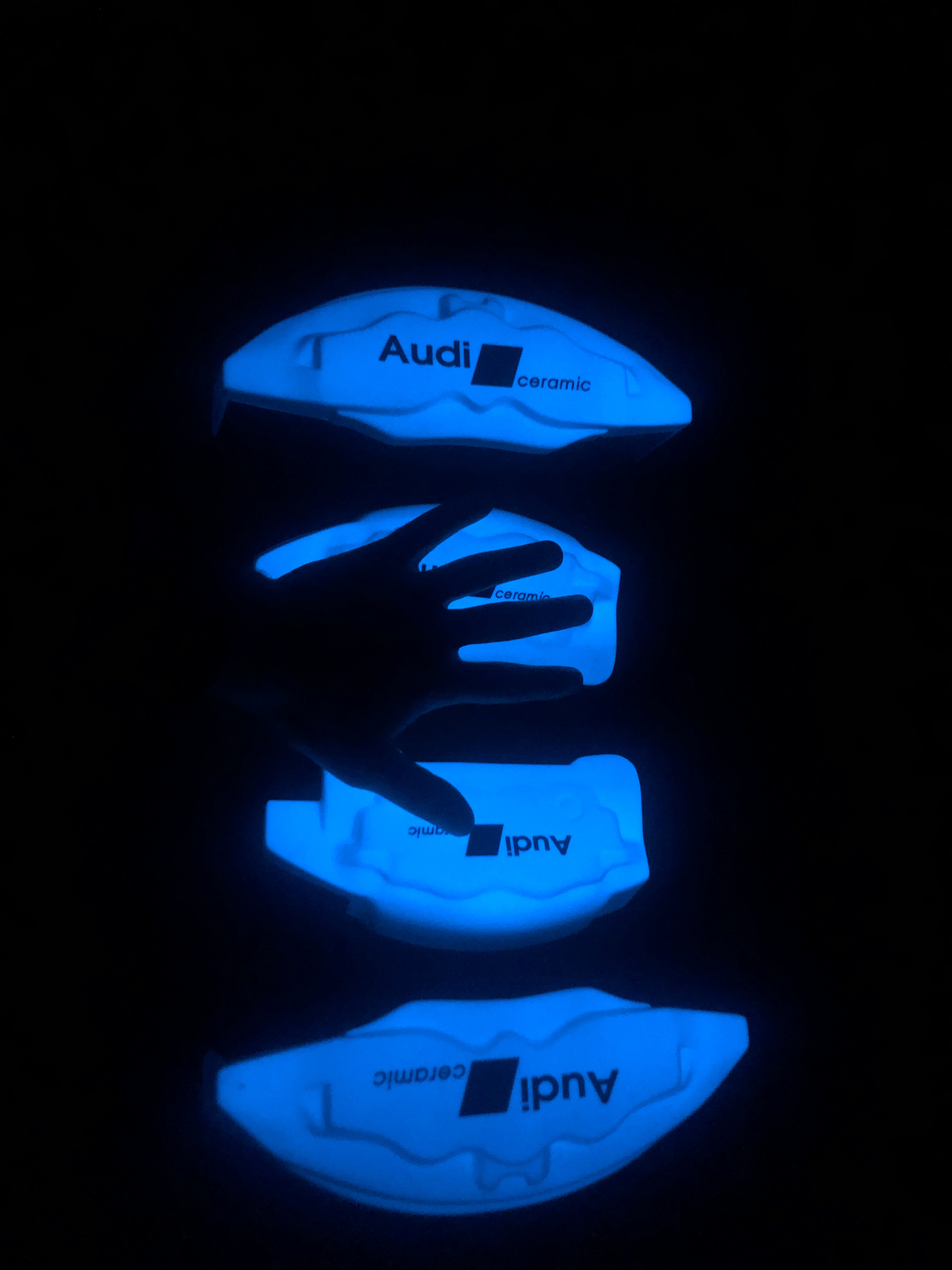 Brake Caliper Covers for Audi Q5 2009-2016 – Glowing S-Line Style in White Color – Set of 4 + Warranty