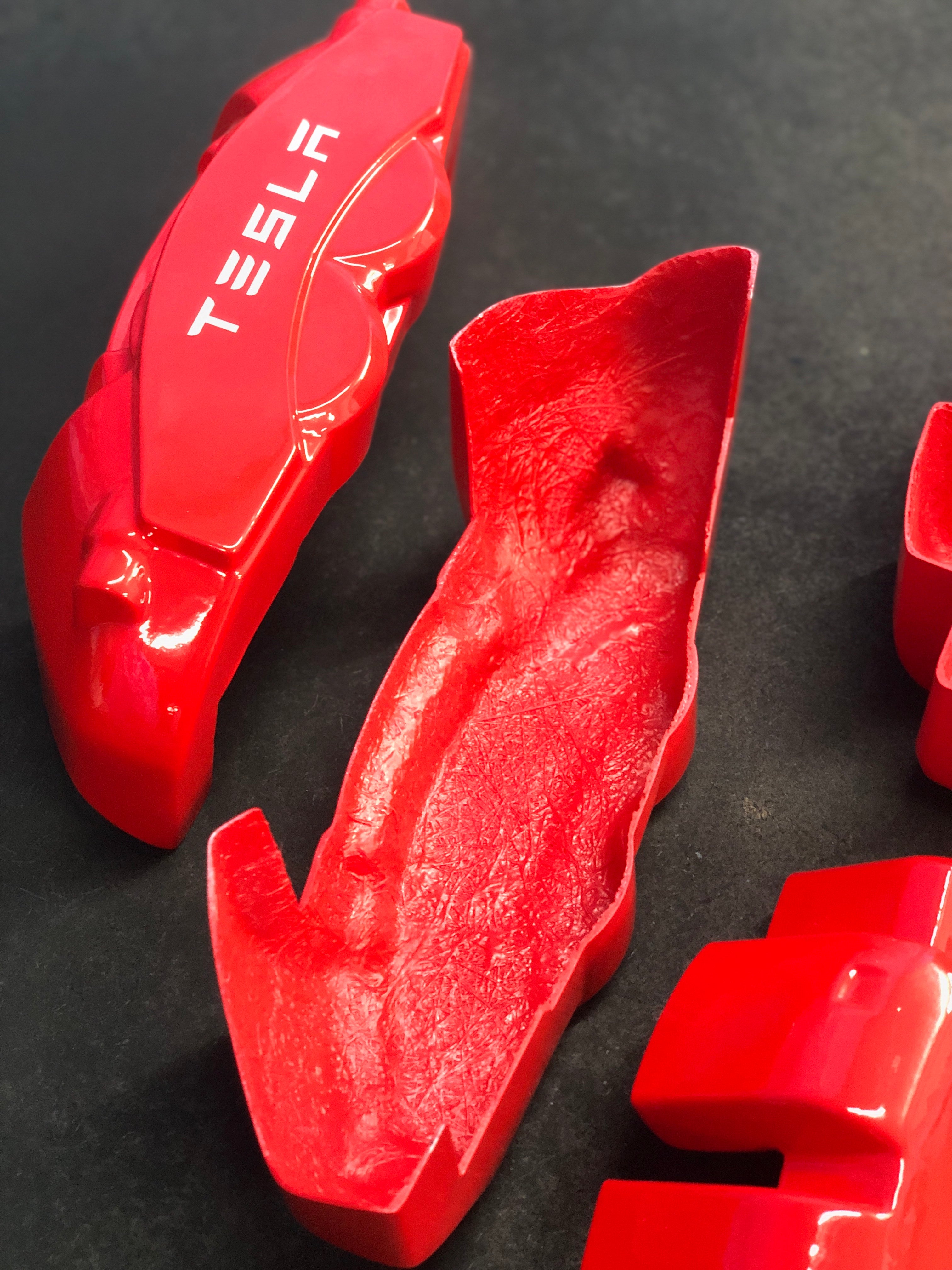 Brake Caliper Covers for Tesla Model Y 2020-2023 in Red Color – Set of 4 + Warranty