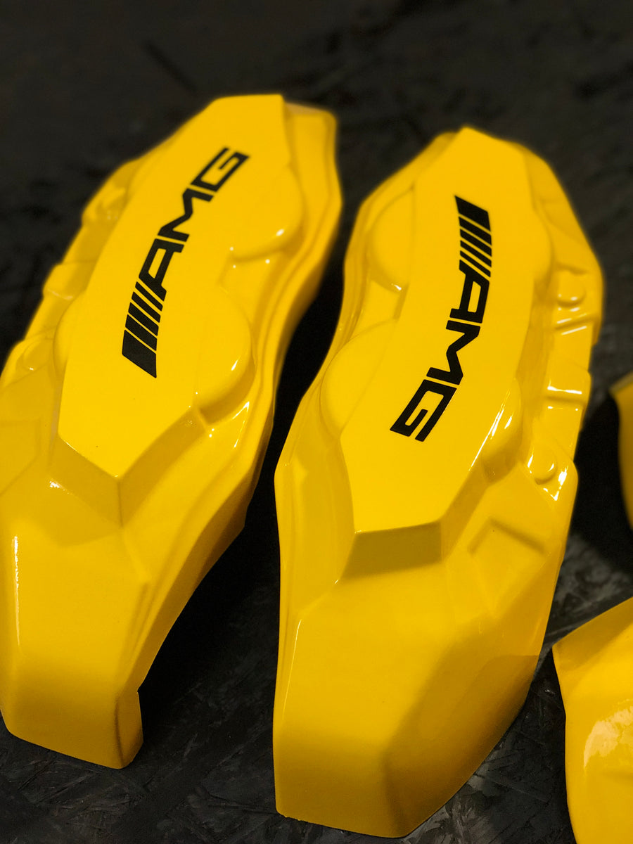 Brake Caliper Covers for Mercedes-Benz Universal – AMG Style in Yellow Color – Set of 4 + Warranty