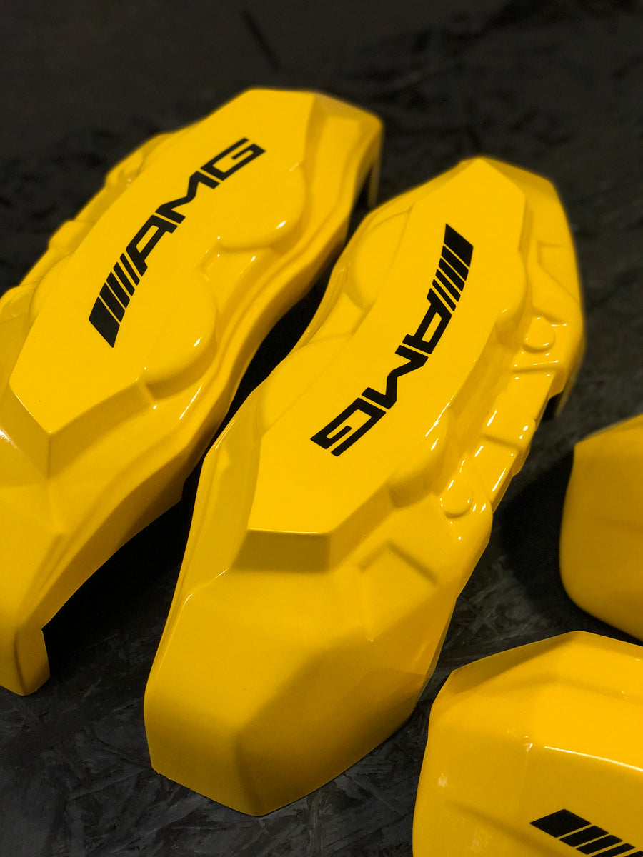 Brake Caliper Covers for Mercedes-Benz Universal – AMG Style in Yellow Color – Set of 4 + Warranty